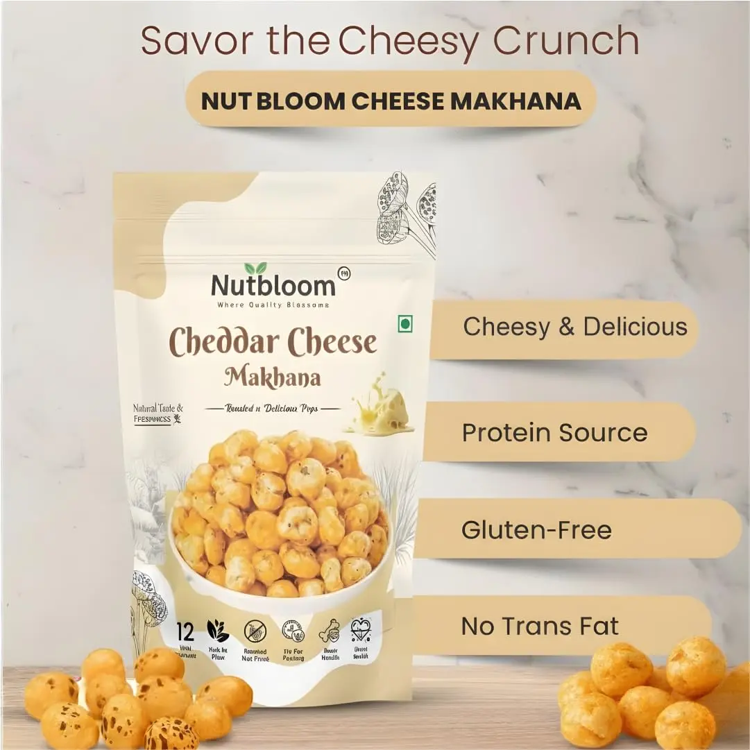 Nutbloom's Cheddar Cheese Makhana - Image 6