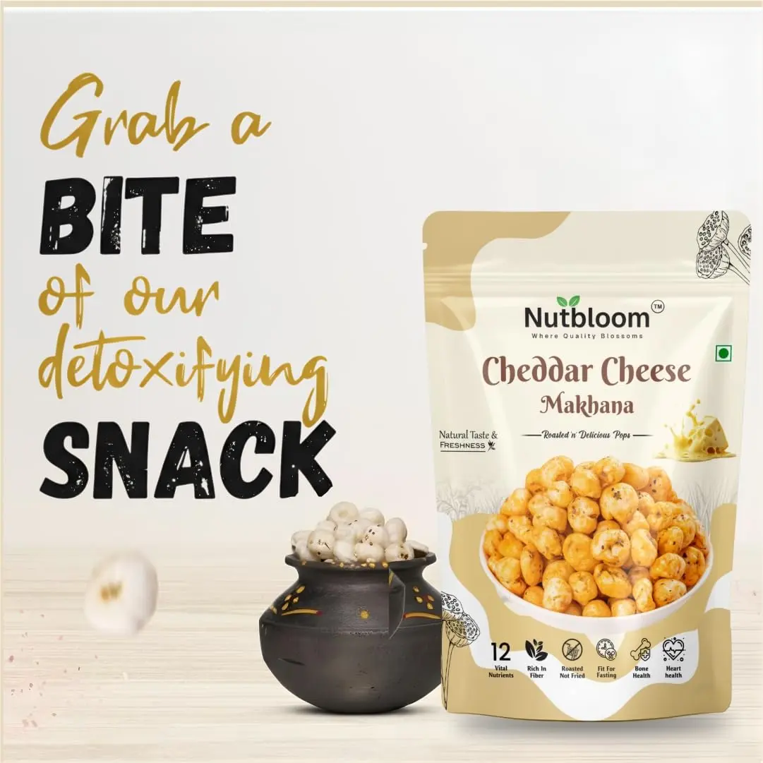 Nutbloom's Cheddar Cheese Makhana - Image 5