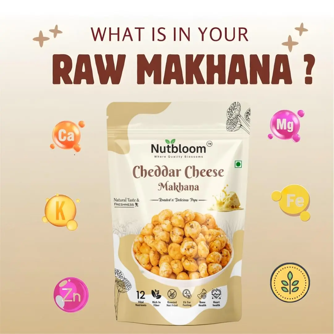 Nutbloom's Cheddar Cheese Makhana - Image 7