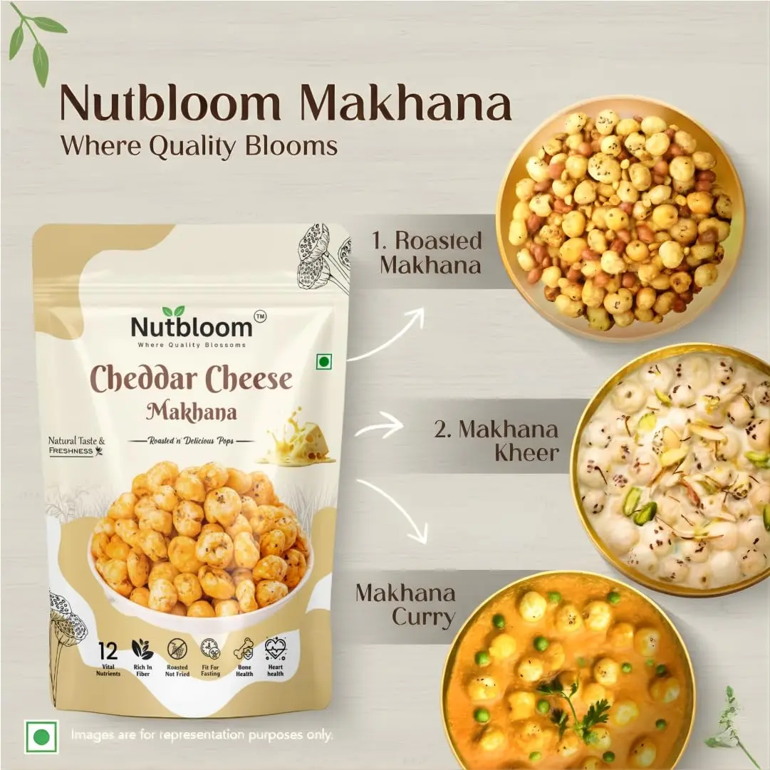 Nutbloom's Cheddar Cheese Makhana - Image 8