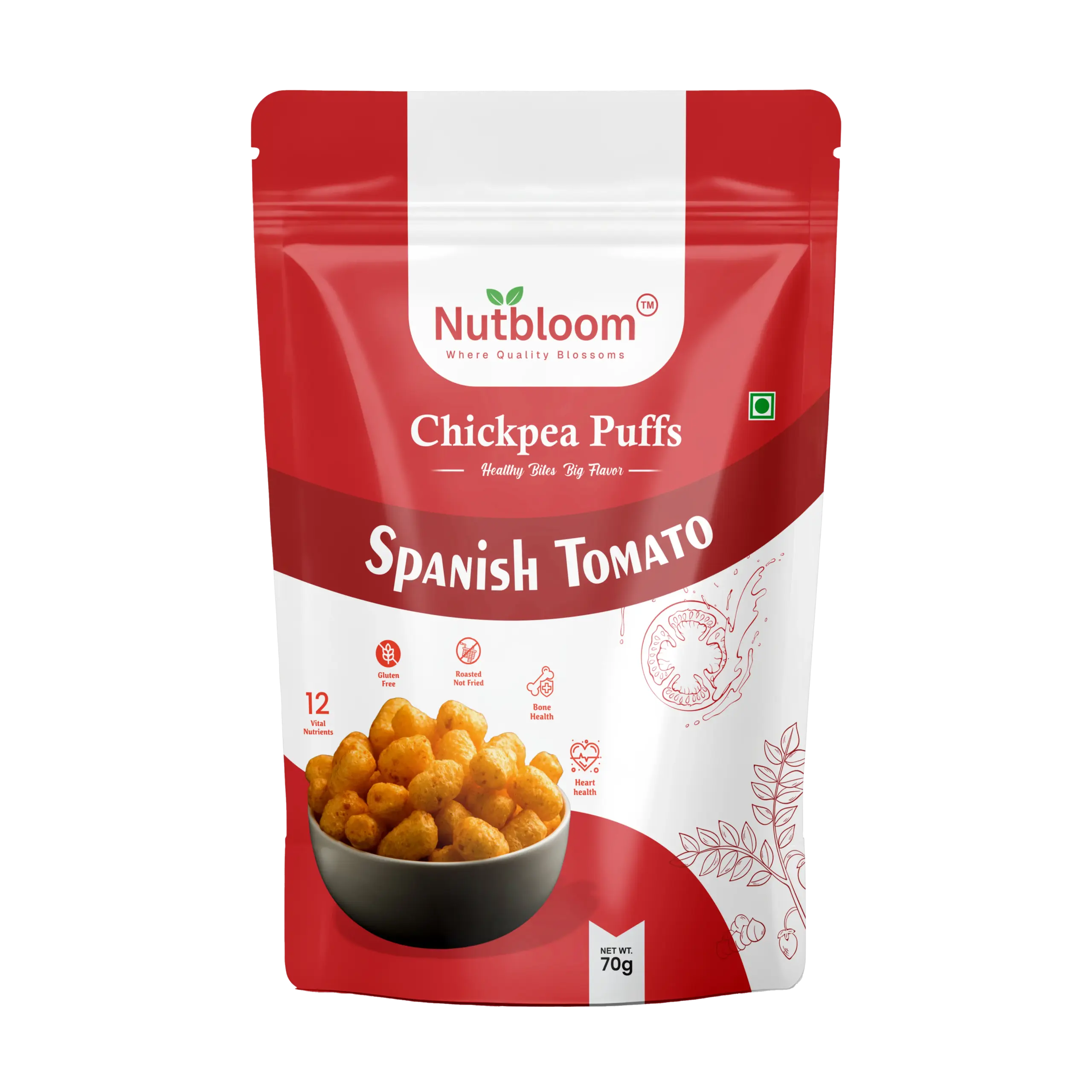 Nutbloom’s Spanish Tomato Chickpea Puffs