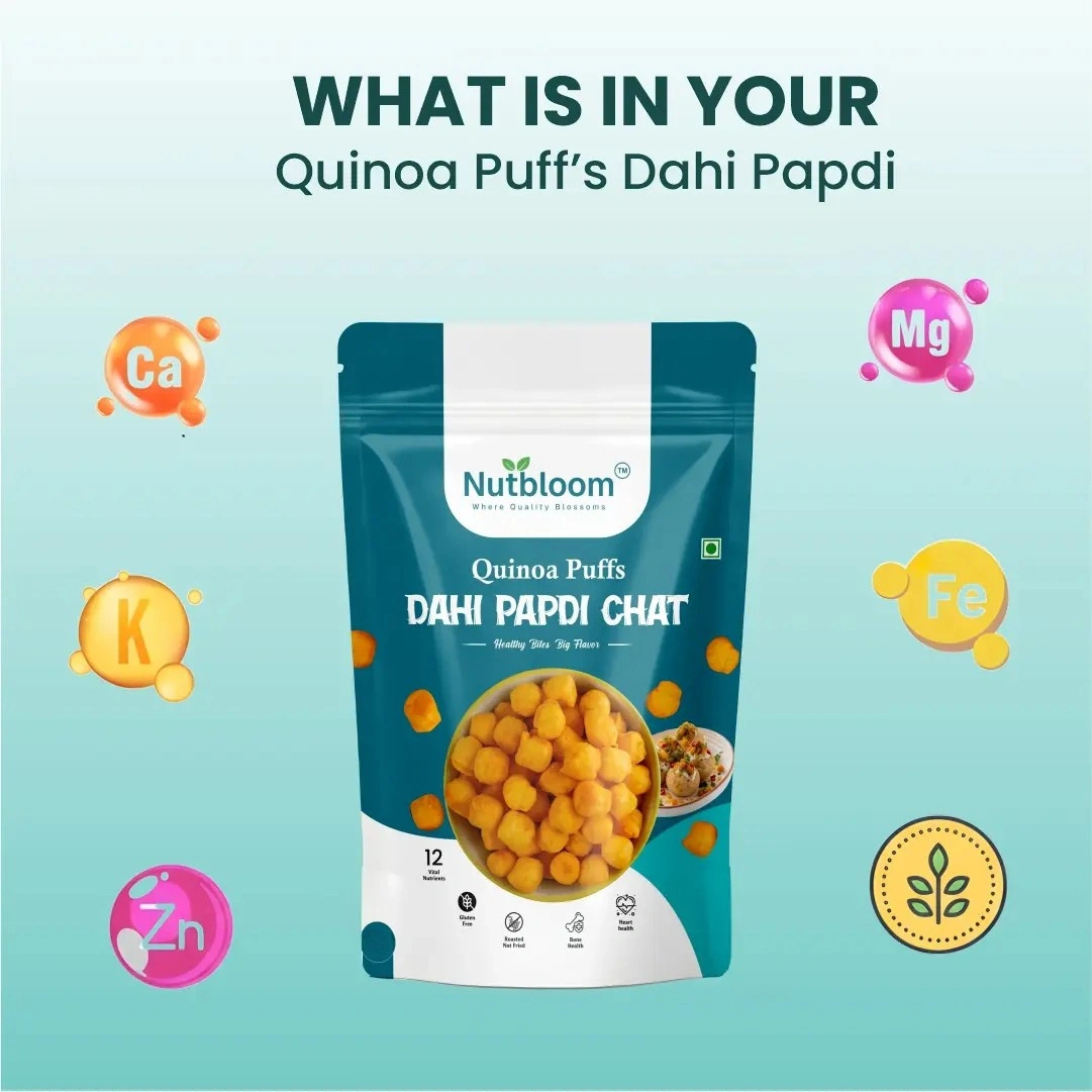 Nutbloom's Dahi Papdi Chaat Quinoa Puffs - Image 4