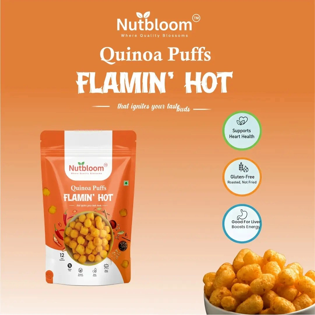 Nutbloom's Flamin' Hot Quinoa Puffs - Image 4
