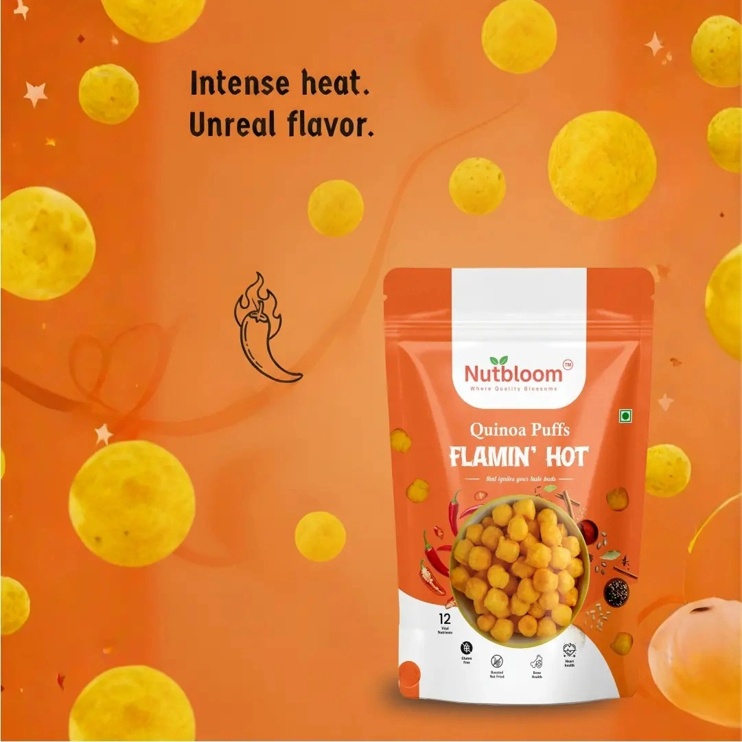 Nutbloom's Flamin' Hot Quinoa Puffs - Image 6