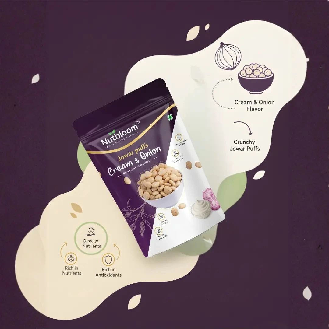Nutbloom's Cream & Onion Jowar Puffs - Image 6