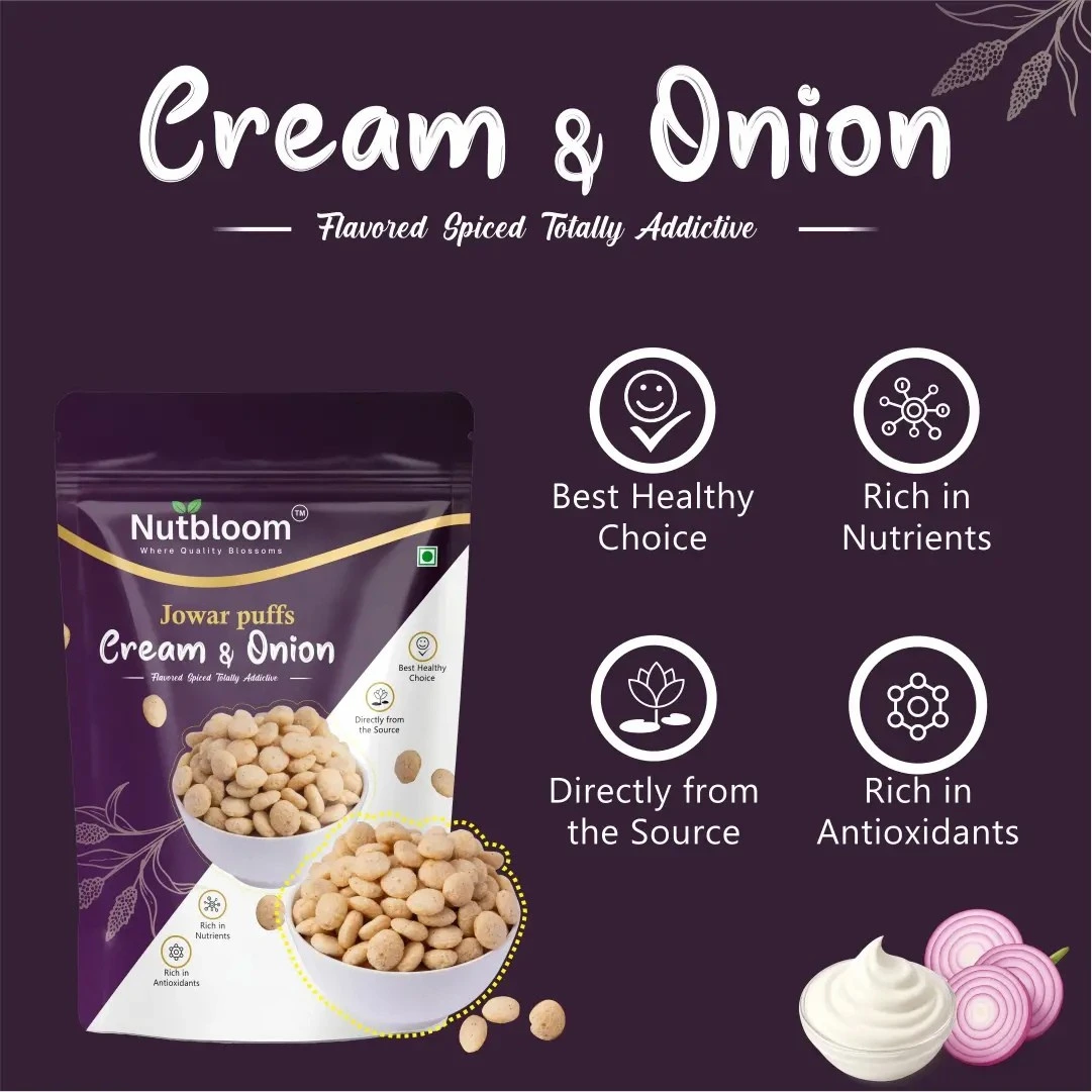 Nutbloom's Cream & Onion Jowar Puffs - Image 4