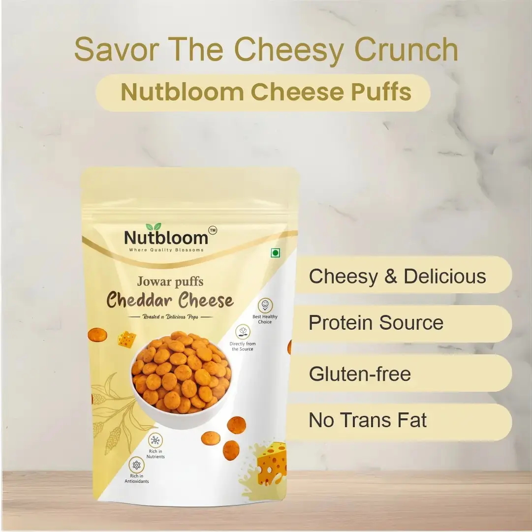 Nutbloom's Cheddar Cheese Jowar Puffs - Image 3