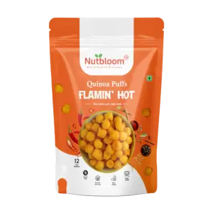 Nutbloom’s Flamin’ Hot Quinoa Puffs