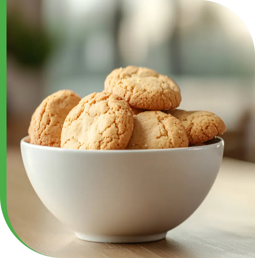 Healthy cookies snack option for weight loss with low calorie ingredients